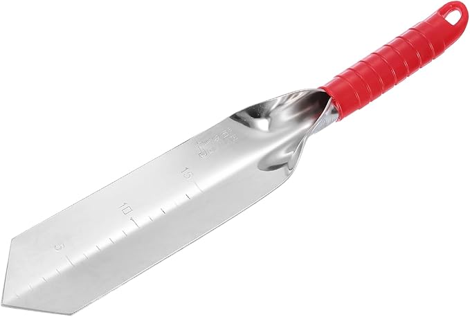 HARFINGTON Garden Hand Shovel 15.2 x 2.7 Stainless Steel Trowel Garden Tool for Digging Planting Transplanting, Red