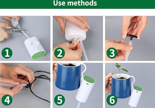 Automatic Plant Watering System with Digital Timer, DIY Drip Irrigation Kit for Indoor & Outdoor Plants, Programmable Self Watering System for Potted Plants, Garden, Balcony & Greenhouse, BY03