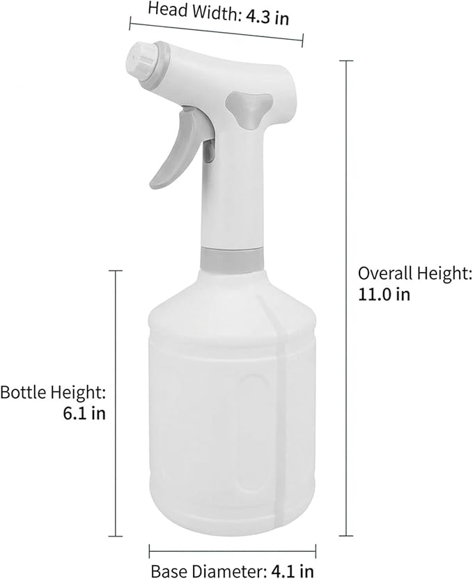 Electric Spray Bottle, 1L Smart Automatic Spray Bottle with 2 Misting Modes & Long Battery Life, Rechargeable Handheld Sprayer for Plants, Home, and Garden