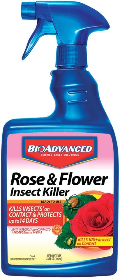 BioAdvanced Rose and Flower Insect Killer, Ready-to-Use, 24 oz, Plant Bug Spray