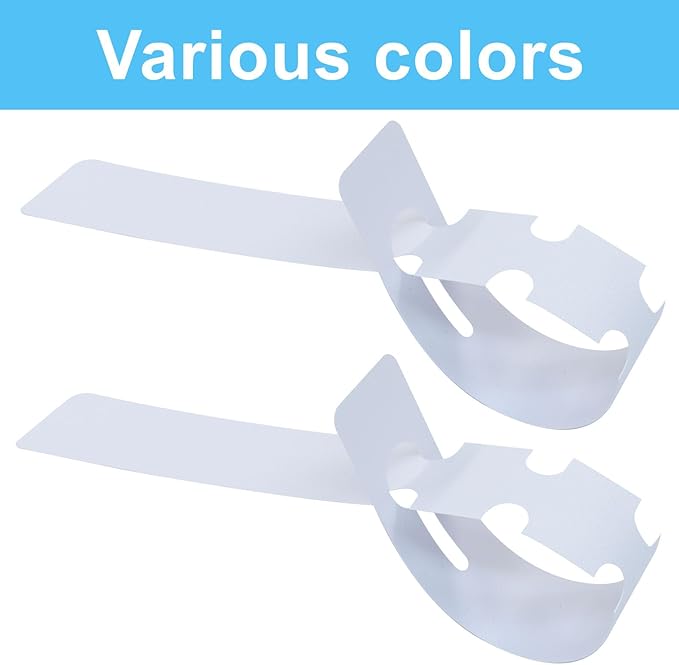 200Pcs White Wrap Around Tree Tags Plastic Plant Labels, Hanging Plant Labels Tree Identification Signs Hanging Plant Markers(White)