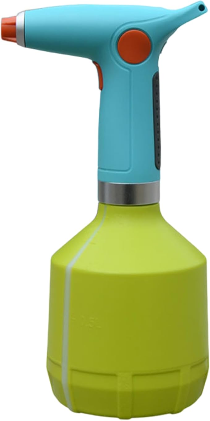 Electric Sprayer, 1000ml Electric Spray Bottle with Adjustable Nozzle, Waterproof Water Sprayer, Rechargeable Plant Mister for Garden Indoor Outdoor, Green Automatic Spray Bottle Water Sprayer