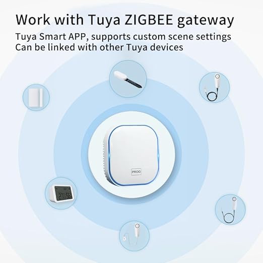 Smart Soil Moisture Meter: Zigbee Soil Moisture Sensor with App Control, Historical Record, Soil Tester with Moisture/Temperature Sensor, Tuya Zigbee Hub Required, Soil Meter for Garden, Plants