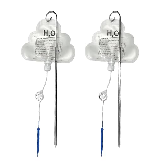 2 PCS Plant Self Watering Devices Irrigation Dripperswith Flow ControlIndoor,Self Automatic Plant Watering System with 500mL Water Bag, for Indoor Outdoor Plant Waterer