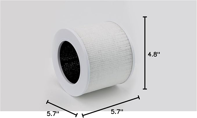 Improvedhand Core Mini Replacement Filter Compatible with LEVOIT Core mini-P Air Purifier,3-in-1 Great High-Efficiency Materials With Activated Carbon,Core Mini-RF,4 Filter & 10 Fragrance Sponge，White