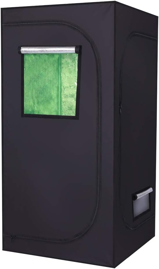 MallMall 32"x 32"x 63" Indoor Hydroponics Mylar Grow Tent Room