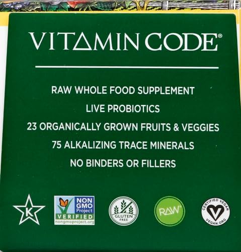 Garden of Life Vitamin K2 and K1, Vitamin Code Vegan K Complex for Bone Strength and Heart Health, Omega Rich Flax Seed Oil, Trace Minerals, Probiotics, 60 Day Supply, (Pack of 2)
