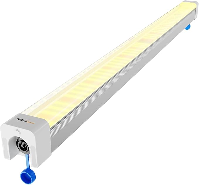 RDJ Bouns Under Canopy LED Grow Lights Bar, 120W Full Spectrum with 660nm & Far Red, High Waterproof IP65, Daisy Chain Dimming, 46 Inch, Undercanopy Grow Lighting for Hydroponic Growing (U120)