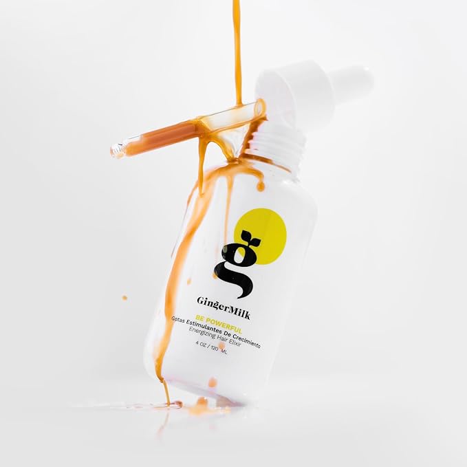 Ginger Root Extract | Growth Stimulating Drops and Hair Loss Control | Serum Vegan Energizing Hair Elixir | Be Powerful (2 fl oz)
