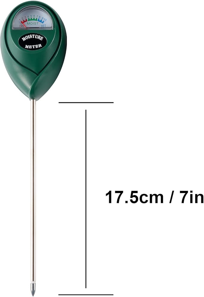 2 Packs Soil Moisture Meter, Plant Water Meter for House Plants, Soil Tester Test Kit Soil for Garden Lawn Farm Indoor & Outdoor Use, No Battery Required (Black & Green)