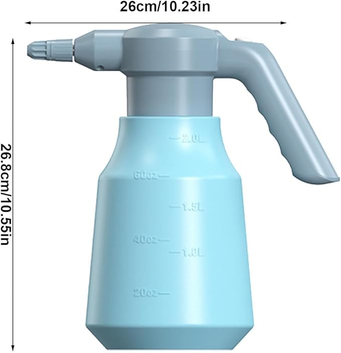 Electric Plant Spray Bottle, Portable USB Rechargeable Lawn Garden Water Sprayer, 0.5 Gallon Battery Powered Garden Sprinkler, Garden Sprinklers with Adjustable Mist Sprayer and Extension Spout