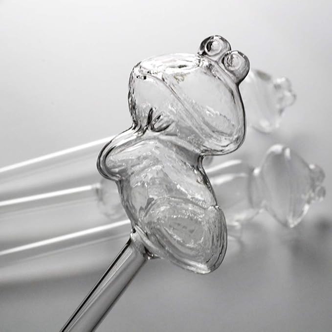 ChezMax Plant Watering Globes Glass Self-Watering Stakes Frog Shaped Water Bulbs Automatic Irrigation Device for Indoor Outdoor Plants 4 Packs