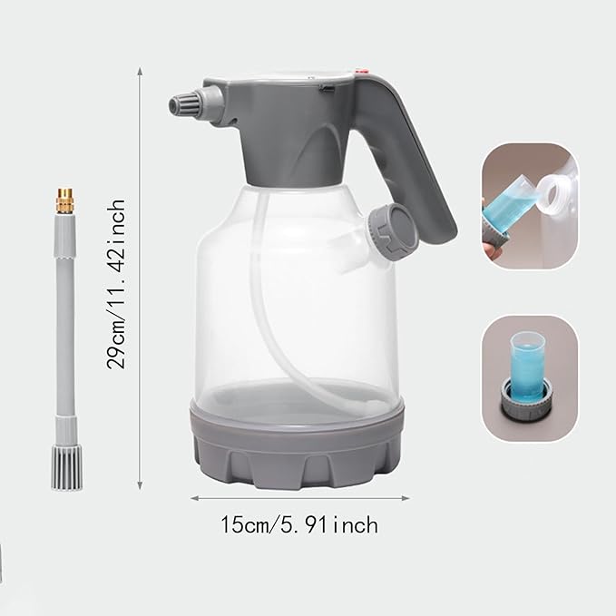 Electric Spray Bottle Plant Watering Device 3L Supplies Professional Electric Water Sprayer for Car Detailing Indoor Outdoor, with Rotating Rod