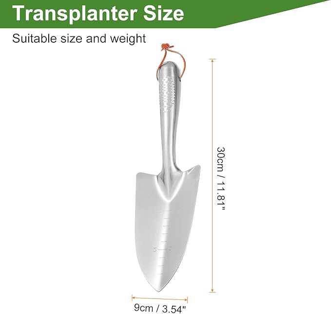 HARFINGTON Garden Hand Shovel 11.81" x 3.54" Digging Trowel Transplanting Garden Tools for Flower Soil Digging Planting Weeding Transplanting Garden