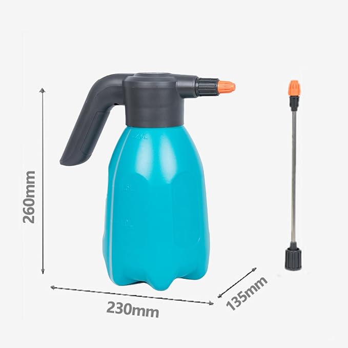 Electric Spray Bottle 2L/ 0.5 Gallon, Automatic Plant Mister Spray Bottle for Indoor and Outdoor Plants, Rechargeable Battery Powered Sprayer for Garden, Fertilizing, Cleaning, Blue