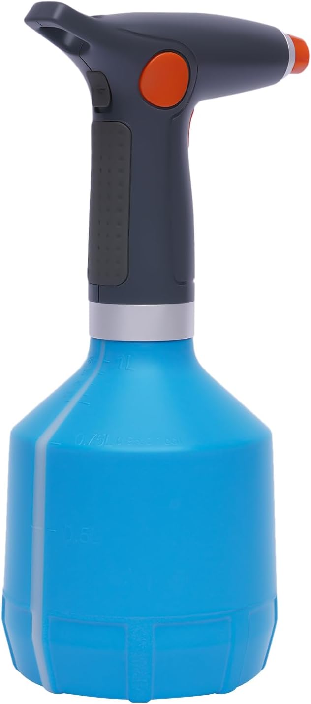 YIYIBYUS 1L Electric Plant Spray Bottle for Indoor Outdoor, Automatic Electric Watering Can, 2000mAh Rechargeable Mister Sprayer with Adjustable Water Mist Nozzle for Hair, House Cleaning, Gardening