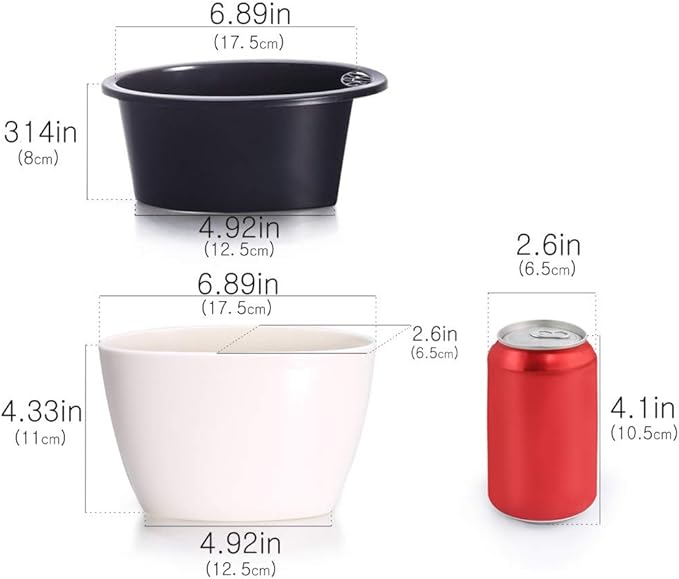 FENGZHITAO Self Watering Planter, African Violet Pots,Automatic-Watering Planter Flower Pot for Succulents, Herb, African Violets, Plants,Flowers (3 Packs White Oval Small)