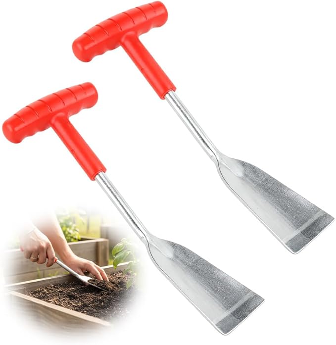 Garden Shovel, Weeder Tool for Weeding, Multifunctional Flat Garden Trowel for Planting, Weeding, Transplanting, Digging, , Remove Weeds and Roots, Small Weeding Tool for Gardening Hand Tool (2PC)