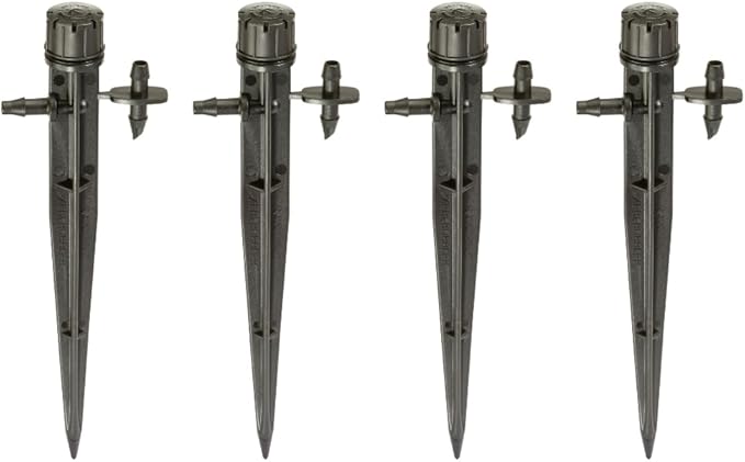 Rain Bird MBH4PKS Drip Irrigation Micro-Bubbler on Stake, 180° Half Circle Pattern, 0-3' Spray Distance, 4-Pack