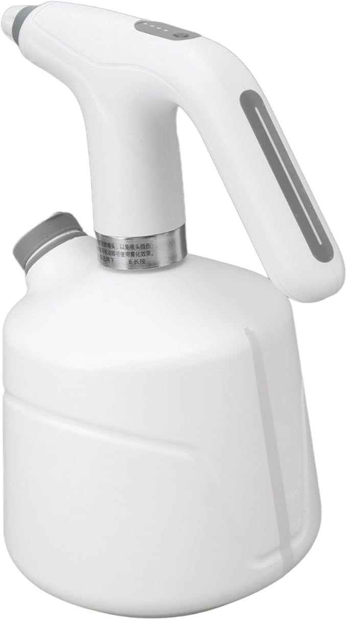 Jiawu Electric Spray Bottle, Rechargeable Plant, Automatic Watering Can, Handheld Sprayer Bottle for Indoor & Outdoor Plant Watering, Fertilization, Gardening (White)