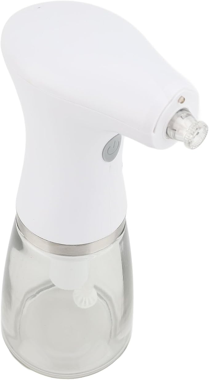 Electric Oil Sprayer, Oil Sprayer with LED Light Glass Continuous Spray Adjustable Electric Oil Dispenser Bottle for Cooking