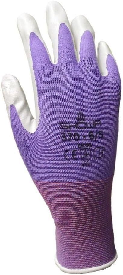 Showa Atlas 370 Garden Club Gloves. Assorted Colors - 4 Pack. Size Medium
