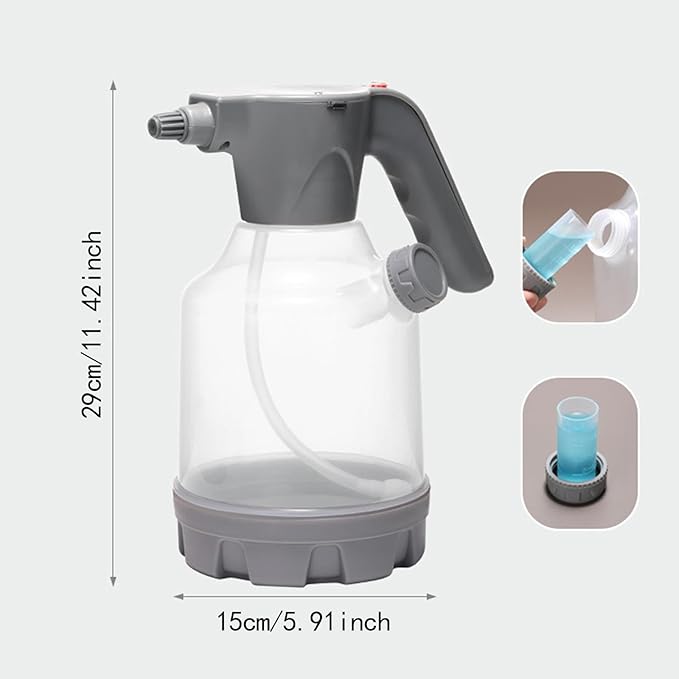 Electric Spray Bottle Plant Watering Device, 3L, Professional, Electric Water Sprayer for Indoor Outdoor, Car Detailing, Without Rod