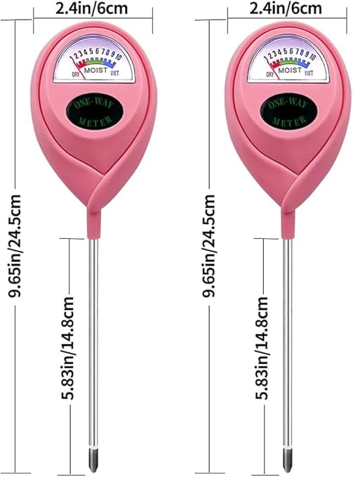 Soil Moisture Meter, Garden Plant Water Meter, Plants Moisture Meter, Lawn Soil Tester, Soil Water Gauge for Potted Plants, Plant Moisture Monitor No Battery Required Free Plant Watering Guide