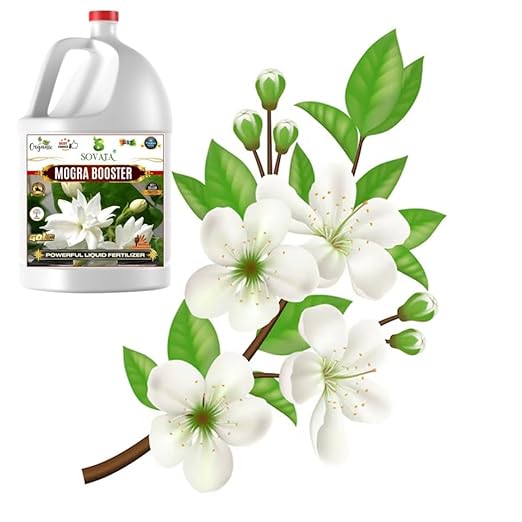 Sovata® Mogra Booster, Essential Organic Powerful Liquid Fertilizer for heavy flowering and fast growth of Mogra Plants. (500 ml)