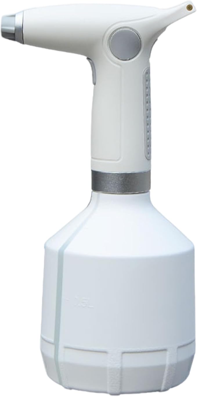 Electric Sprayer, 1000ml Electric Spray Bottle with Adjustable Nozzle, Waterproof Water Sprayer, Rechargeable Plant Mister for Garden Indoor Outdoor, White