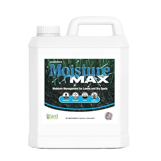 Moisture Max Lawn Moisture Manager – Humectants + Surfactants + 4% Sea Kelp – Improves Water Retention & Root Growth – Yard Mastery Liquid Lawn Treatment 1 Gallon – Covers 21,333 sq ft