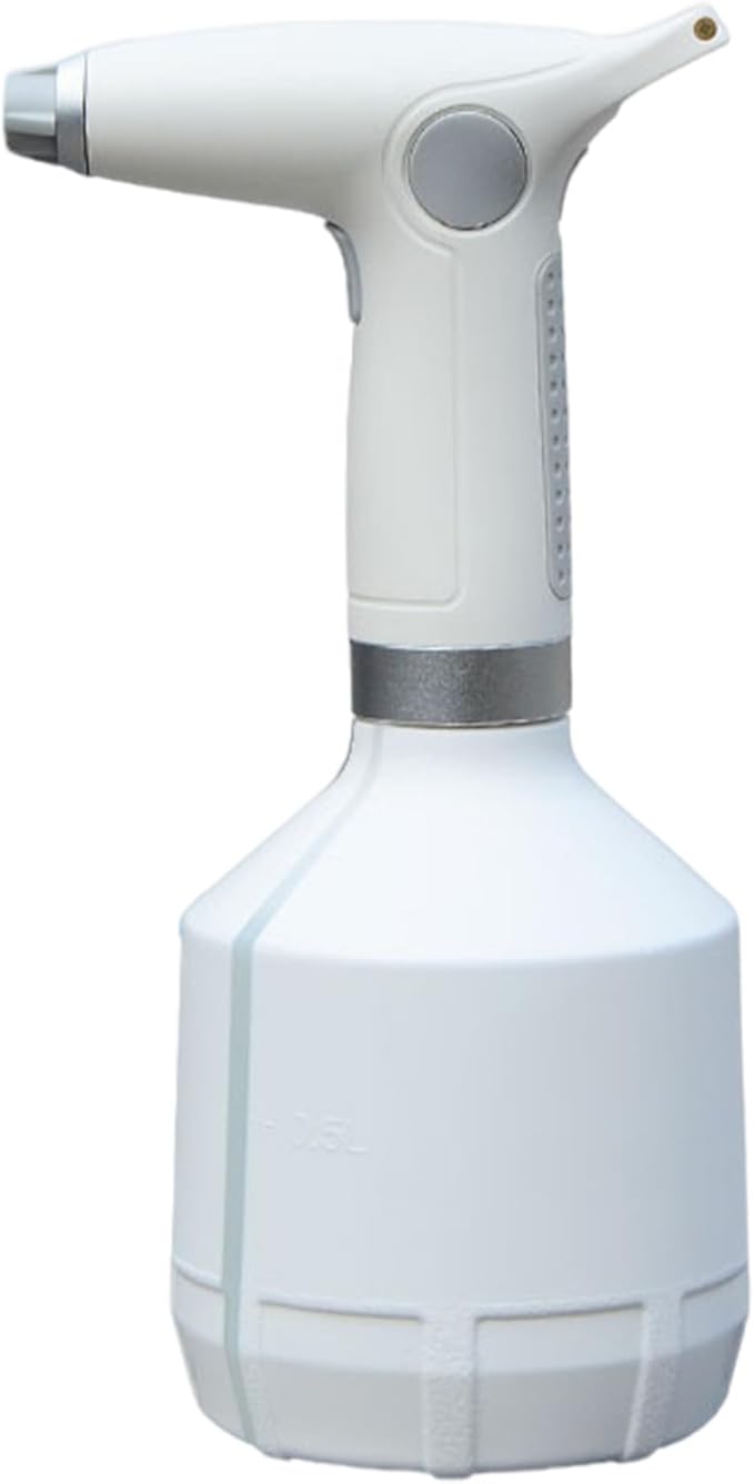 Electric Sprayer, 1000ml Electric Spray Bottle with Adjustable Nozzle, Waterproof Water Sprayer, Rechargeable Plant Mister for Garden Indoor Outdoor, White, Decoración del hogar