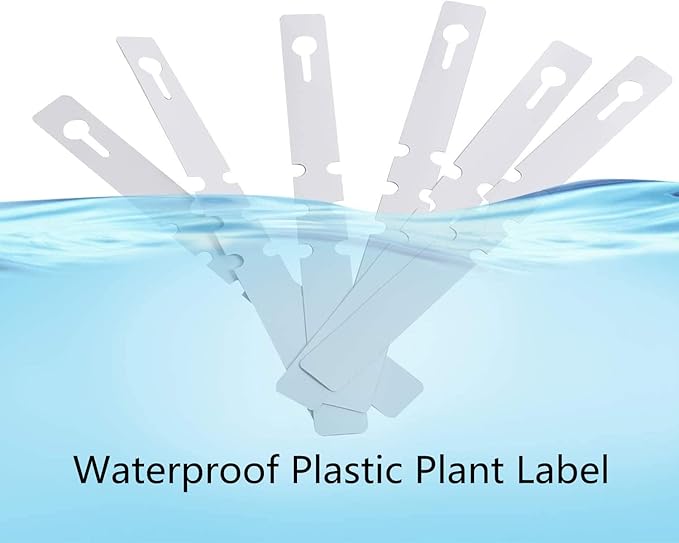Kecoya 200 PCS White Plastic Plant Tree Tags and Labels Waterproof, Adjustable, Wrap Around, Reusable, Indoor/Outdoor, Garden, Nursery, Greenhouse, Balcony, Plant Labels