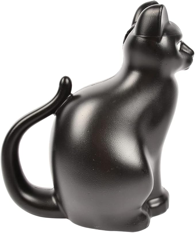 Esschert Design Cat Watering Can, Plastic, Black