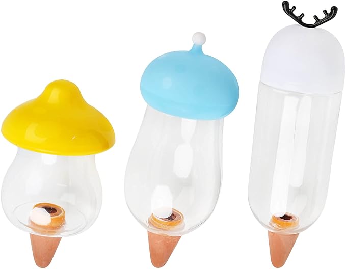 Self Watering Planter Insert - Plastic Plant Watering Globes, Large Volume Self Watering Globes, Durable Terracotta Watering Stakes Plant Waterer for Holiday Vacation