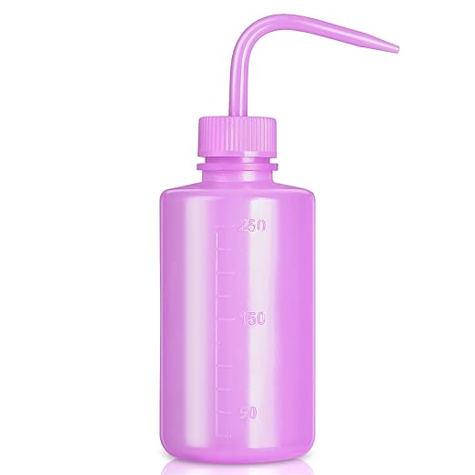 Valchoose 250ML Premium Tattoo Bottle for Extensions, 8.5oz Tattoo Squeeze Bottle No Need to Squeeze Hard, Easy to Carry Eyelash Rinse for Eyelashes, Cleaning(Translucent Purple)