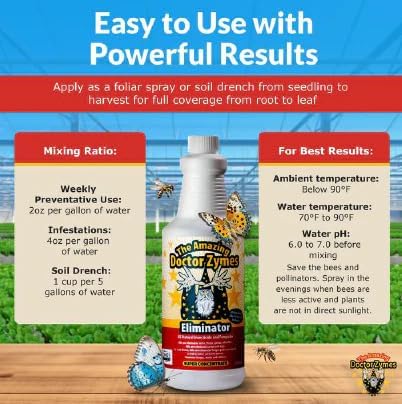 Eliminator® Natural Insecticide & Fungicide – Professional Pest Control for Spider Mites, Aphids & Powdery Mildew – Oil-Free, Residue-Free Plant Protection for Homes, Gardens & Professional Operations