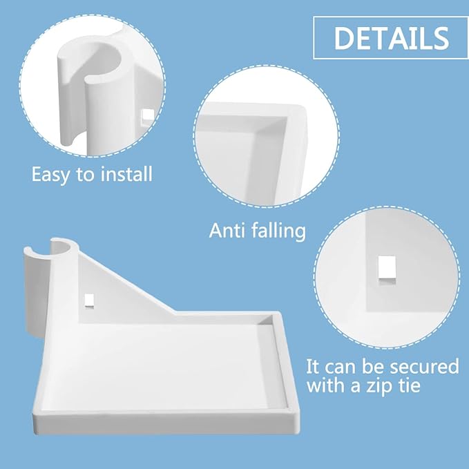 4 PCS Grow Tent Corner Shelf,16 mm Grow Tent Accessories,White Grows Tents Shelves for Place The Hygrometer Camera and Planting Equipment Black/White (White/4PCS)