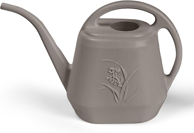 Plastic Watering Can - for Indoor and Outdoor Plant - 1/2 Gallon - Coffee Color