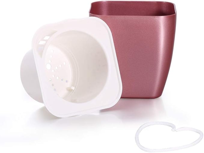 FENGZHITAO Self-Watering Planter, Plastic Automatic-Watering Planter Flower Pot Square-Plant-Pot for All Plants, Succulents, Herb, African Violets, Flowers (Colourful 004)