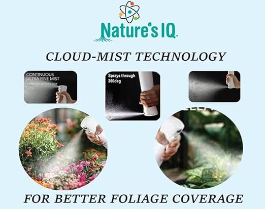 Nature's IQ Cold Pressed Neem Oil w/Spray Mist Technology for More Complete foliar Coverage. Indoor and Outdoor Plant Protection. Ready to Use.