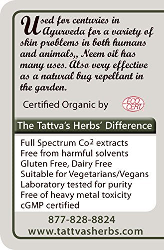 Tattva's Herbs Neem Oil for Hair and Scalp, Cold Pressed & Unrefined Neem Leaves, Neem Oil for Skin, Safe Neem Oil Spray for Plants, Hair and Skin, 4 oz (2 Pack), 25 Years of Premium Service
