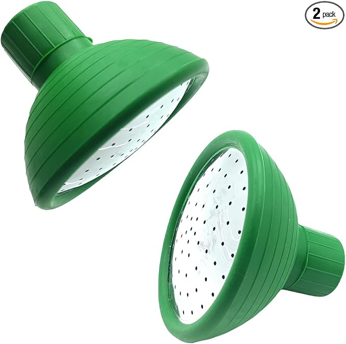 Watering Can Rose Head, Universal Water Sprinkler Sprayer,Garden Watering Can Replacement Nozzle for Watering Cans Garden Plants Indoor & Outdoor (Green-2Pcs)
