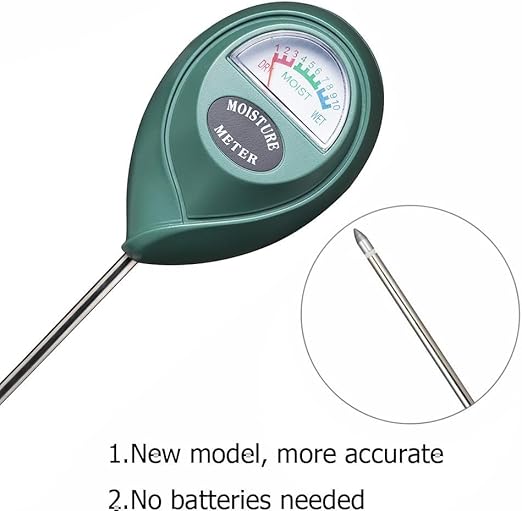 Soil Moisture Meter, Plant Water Monitor, Hygrometer Sensor for Gardening, Farming, Indoor and Outdoor Plants, No Batteries Required
