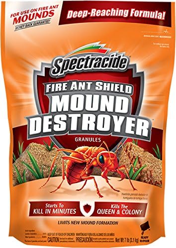 Spectracide Fire Ant Shield Mound Destroyer Granules 7 Pounds, Kills The Queen And Colony, 4 Pack