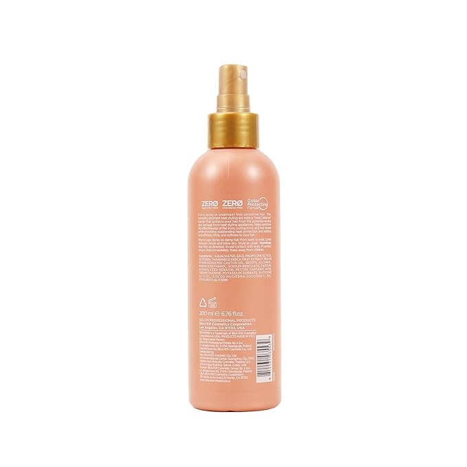 BEAVER Brazilian Keratin Heat Protection Spray, Keratin Smoothing Formula, Protects Against Heat Damage, Increases Smoothness, Shine and Softness, 6.76 fl.oz.