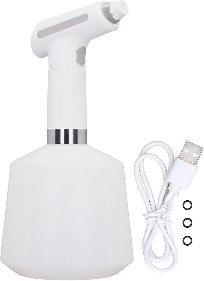 Electric Plant Spray Bottle, Electric Plant Waterproof Spray Bottle, Adjustable Volume Plant Sprayer(1.5L-Whhite)