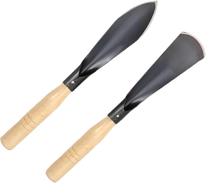 Heavy-Duty Manganese Steel Trowel Garden Tool - 2Pck Hand Trowel with Wooden Handle, Ideal for Planting, Digging, Transplanting, Lightweight Garden Shovel Hand for Indoor/Outdoor Use