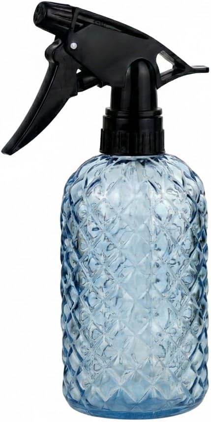 Glass Plant Mister Spray Bottle, 12oz Refillable Handheld Watering Can with Adjustable Nozzle, Fine Mist and Stream for Garden Flowers and Home Cleaning