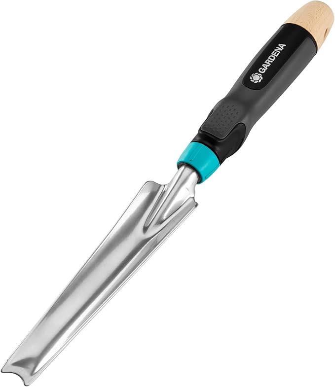 Gardena Ecoline Weeding Trowel: for Easily Removing unwanted Plants Without Chemicals, Ergonomic Handle, Coated Metal, Made from Recycled Materials (17702-20)